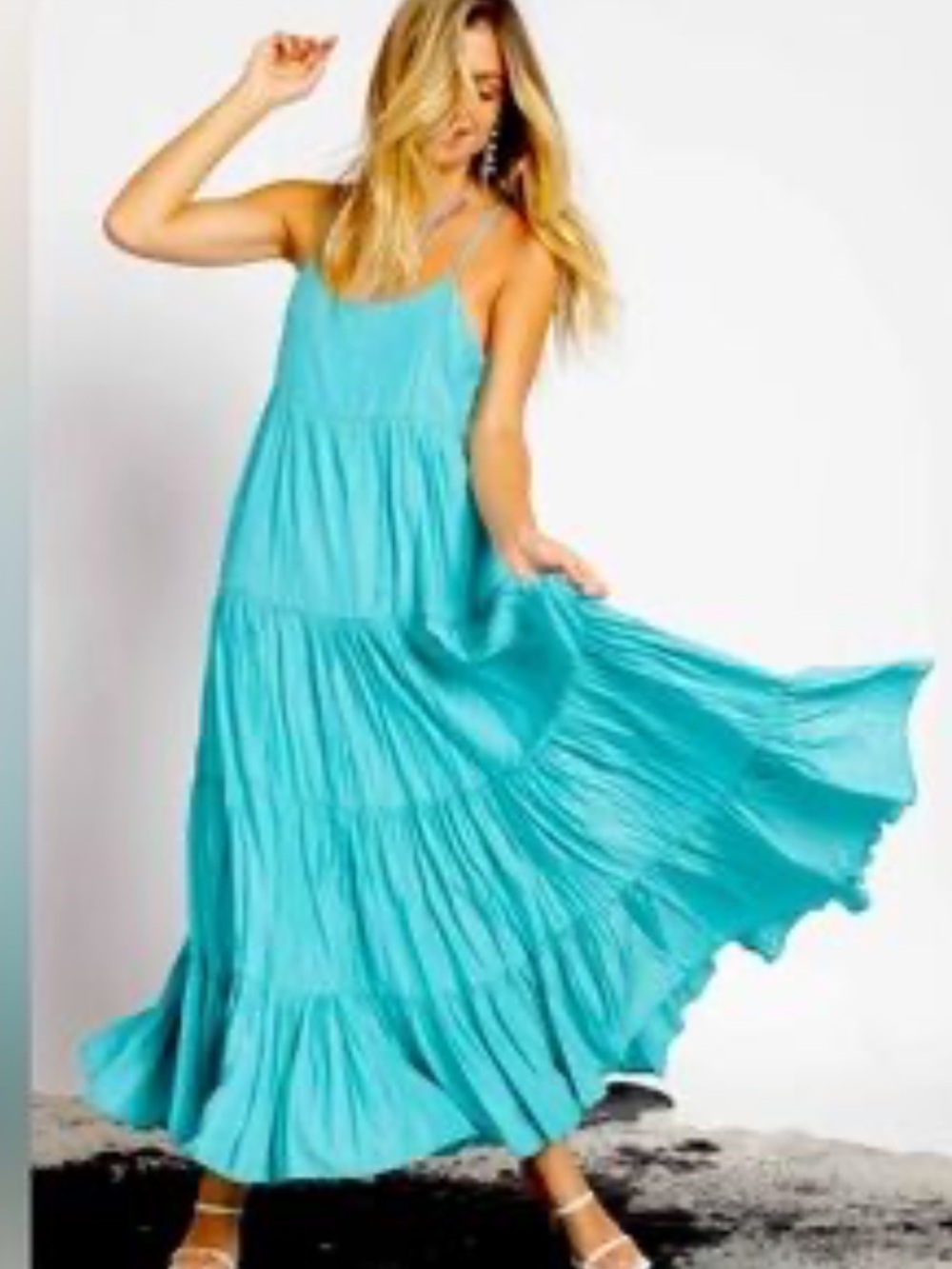 Joie Aqua Satin Maxi Dress